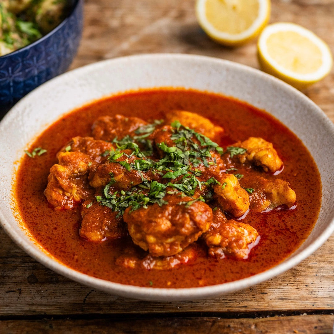 Tandoori Monkfish with Rogan Josh Sauce