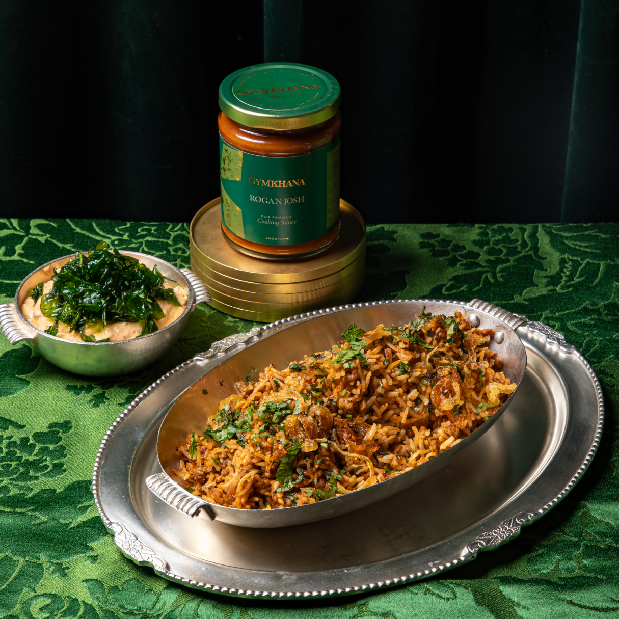 Lamb Keema Pilau with Spinach & Tandoori Onion Raita
