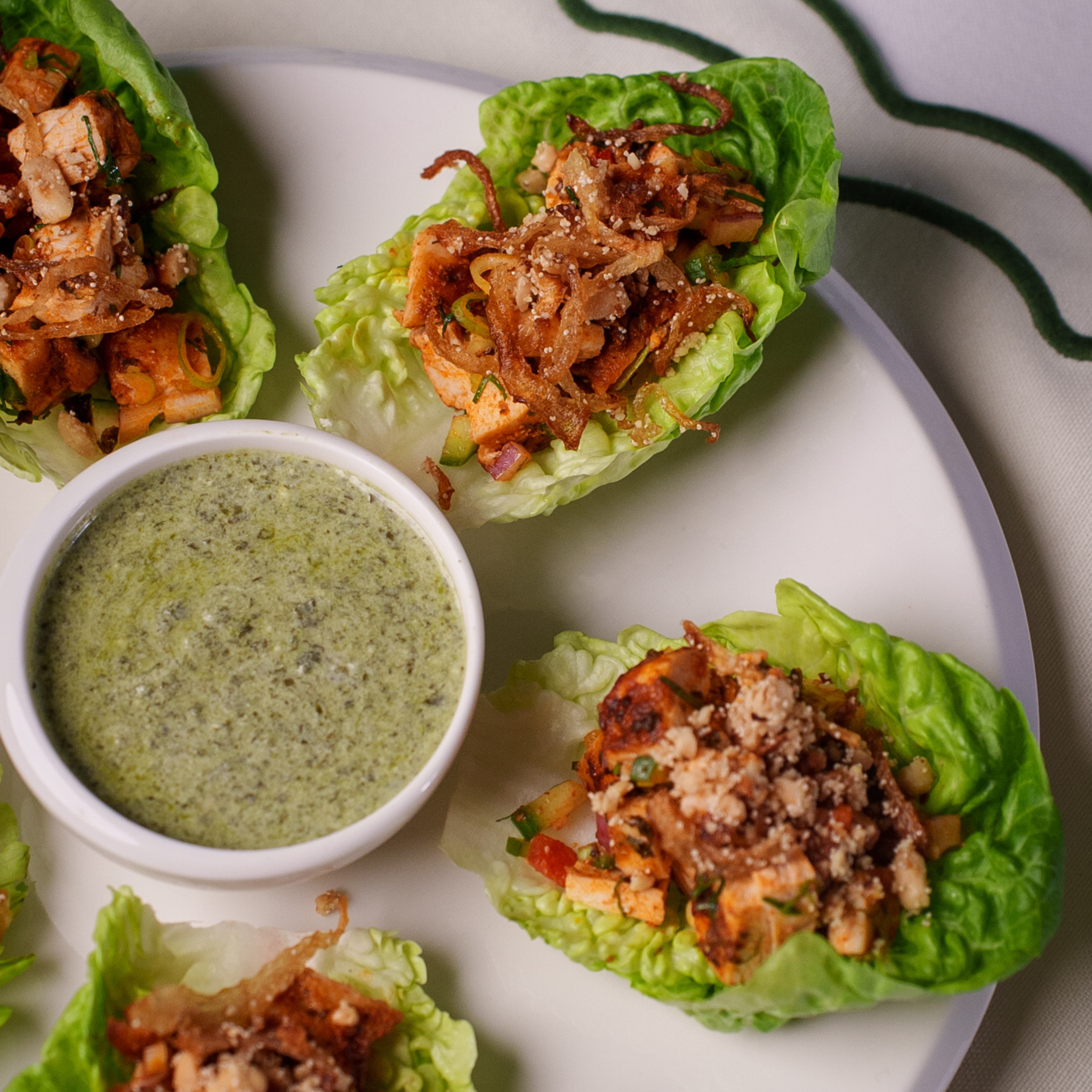 Chicken Tikka Lettuce Cups