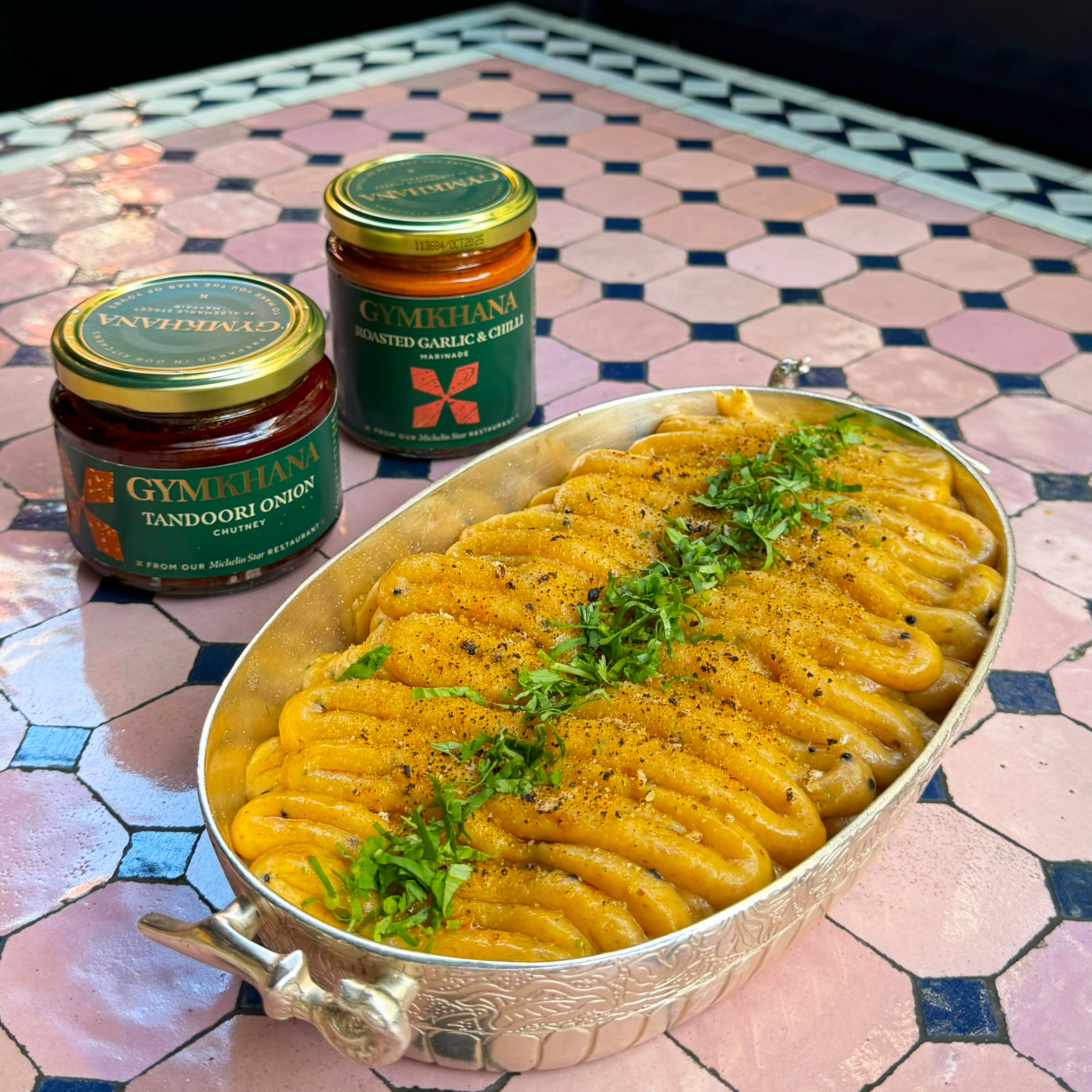 Fish Pie with Roasted Garlic and Chilli Mashed Potatoes