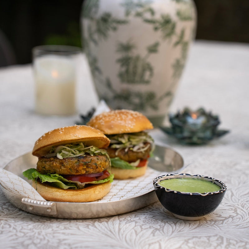 Korma Prawn Burger